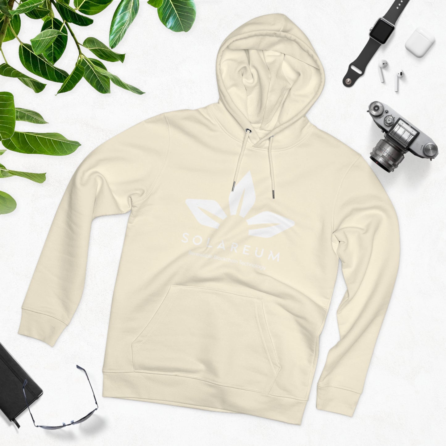 Organic Unisex Cruiser White Logo Hoodie