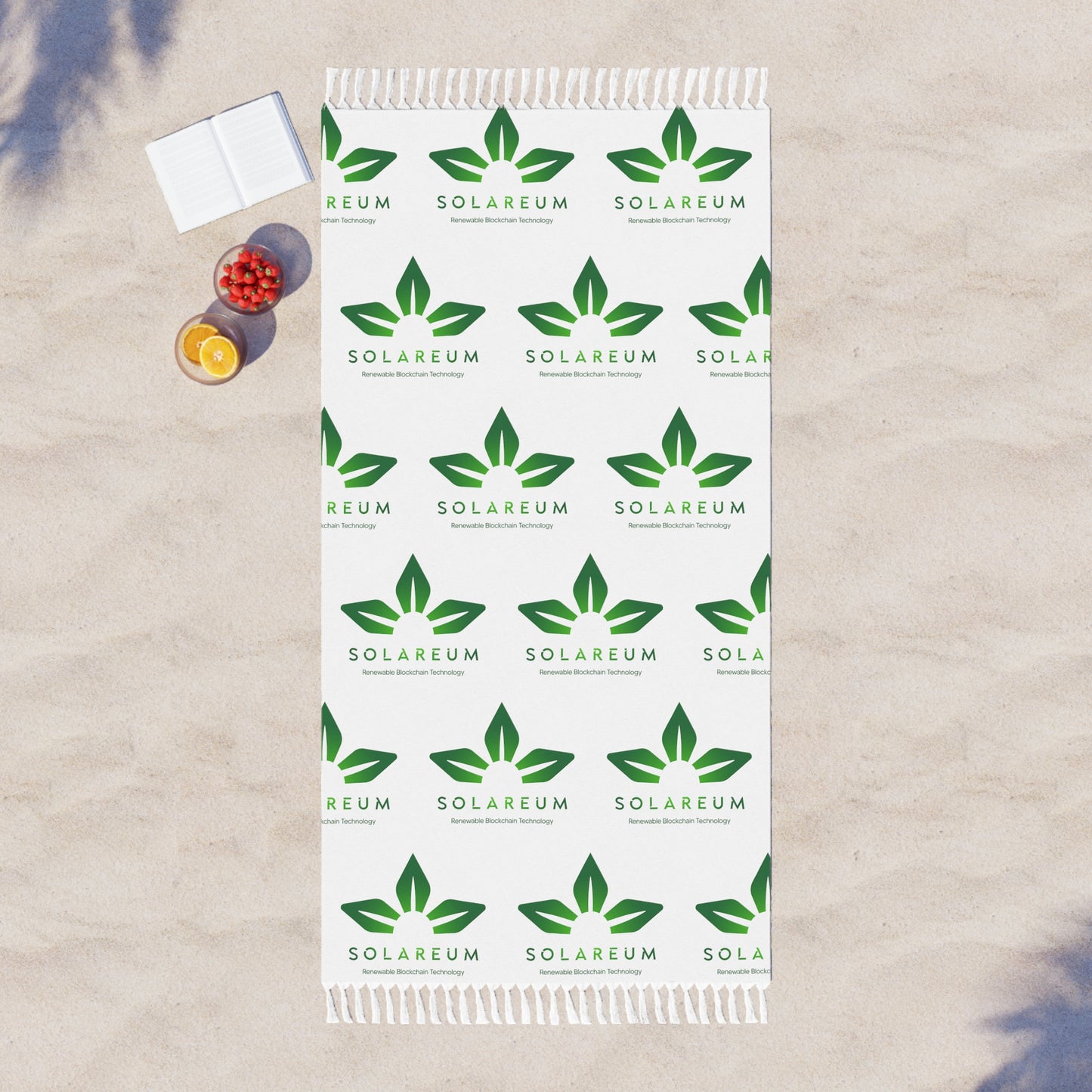 Boho Green Logo Beach Cloth