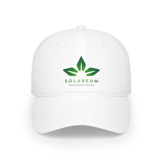 Low Profile Baseball Cap, Green Logo