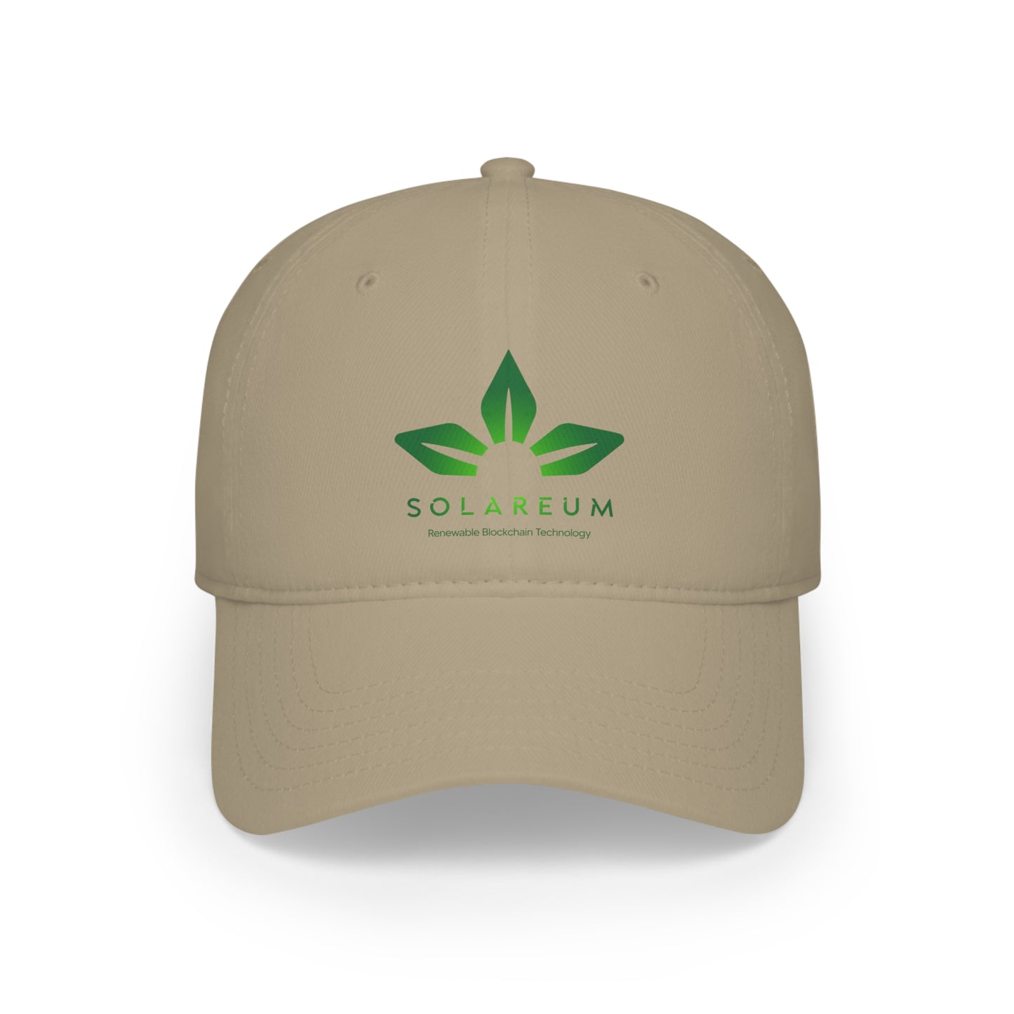 Low Profile Baseball Cap, Green Logo